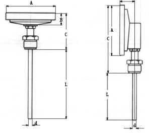 雙金屬溫度計軸向、徑向型
